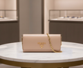 PRADA Pink Leather Shoulder Bag Previously Owned Authentic