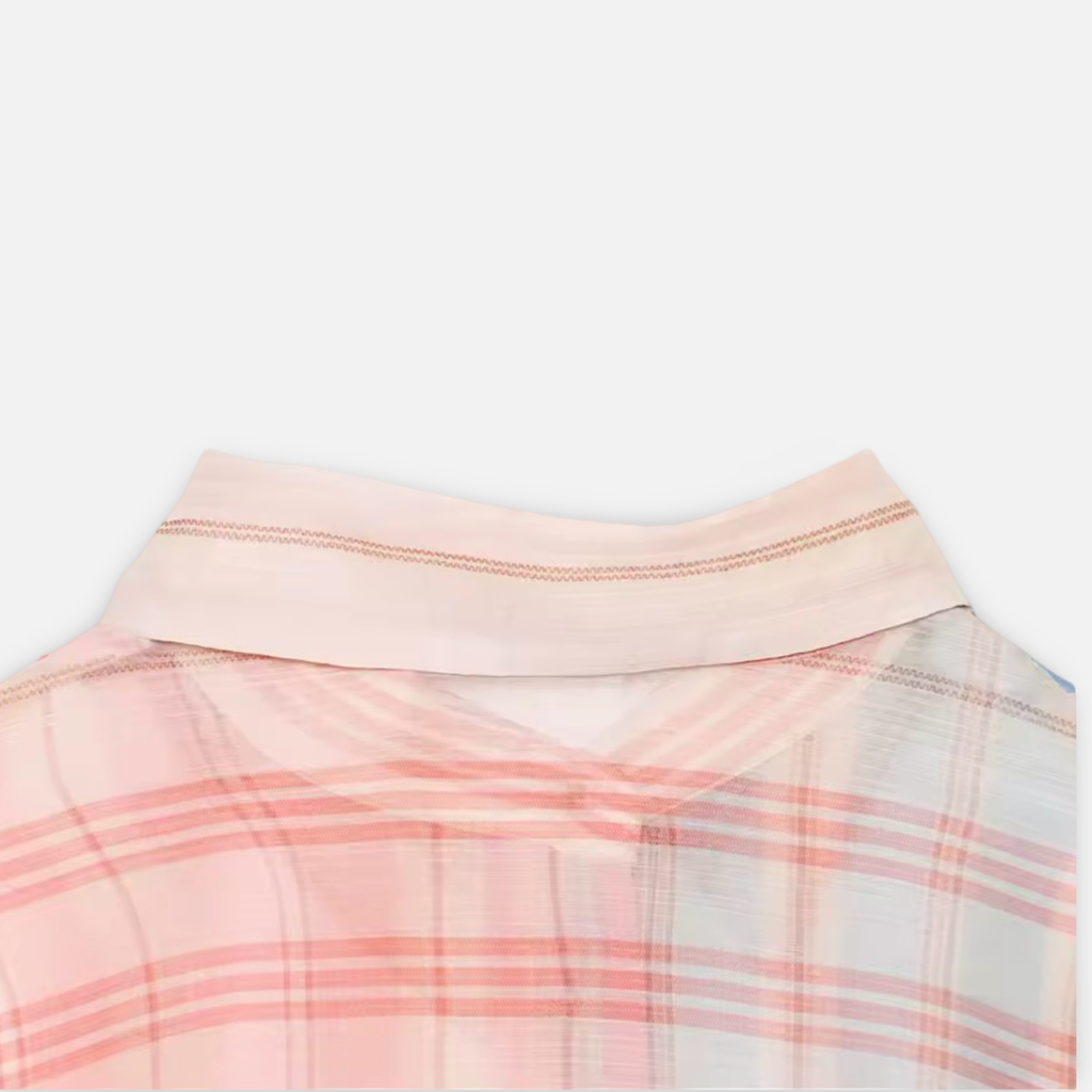 Pastel Striped Waist Tie Shirt