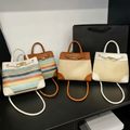 Structured Mini Tote with Woven or Smooth Finish – Multiple Colours – Resort Style (Generic)