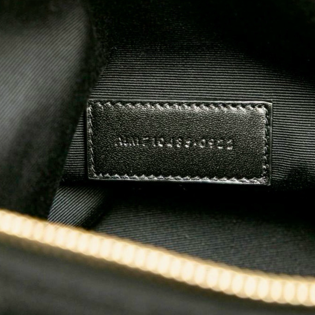 Saint Laurent Rive Gauche Wool Leather Clutch Pouch Black – Previously Owned Authentic