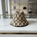 Unisex Gucci GG Straw Fedora Hat Like New Authentic Previously Owned