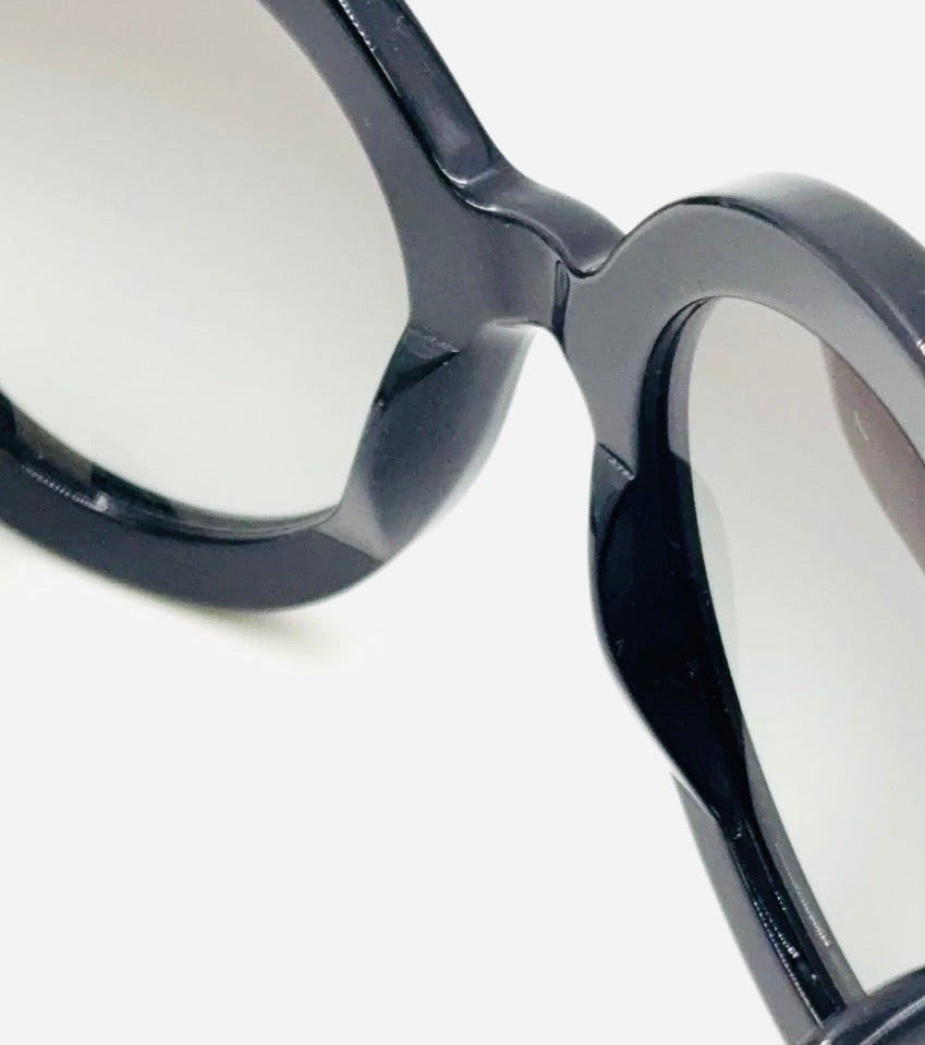 Prada Minimal Baroque Sunglasses Black Plastic Previously Owned Authentic