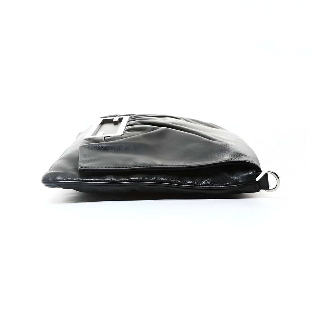 FENDI Bucket 2-Way Leather Clutch Shoulder Bag Authentic Previously Owned