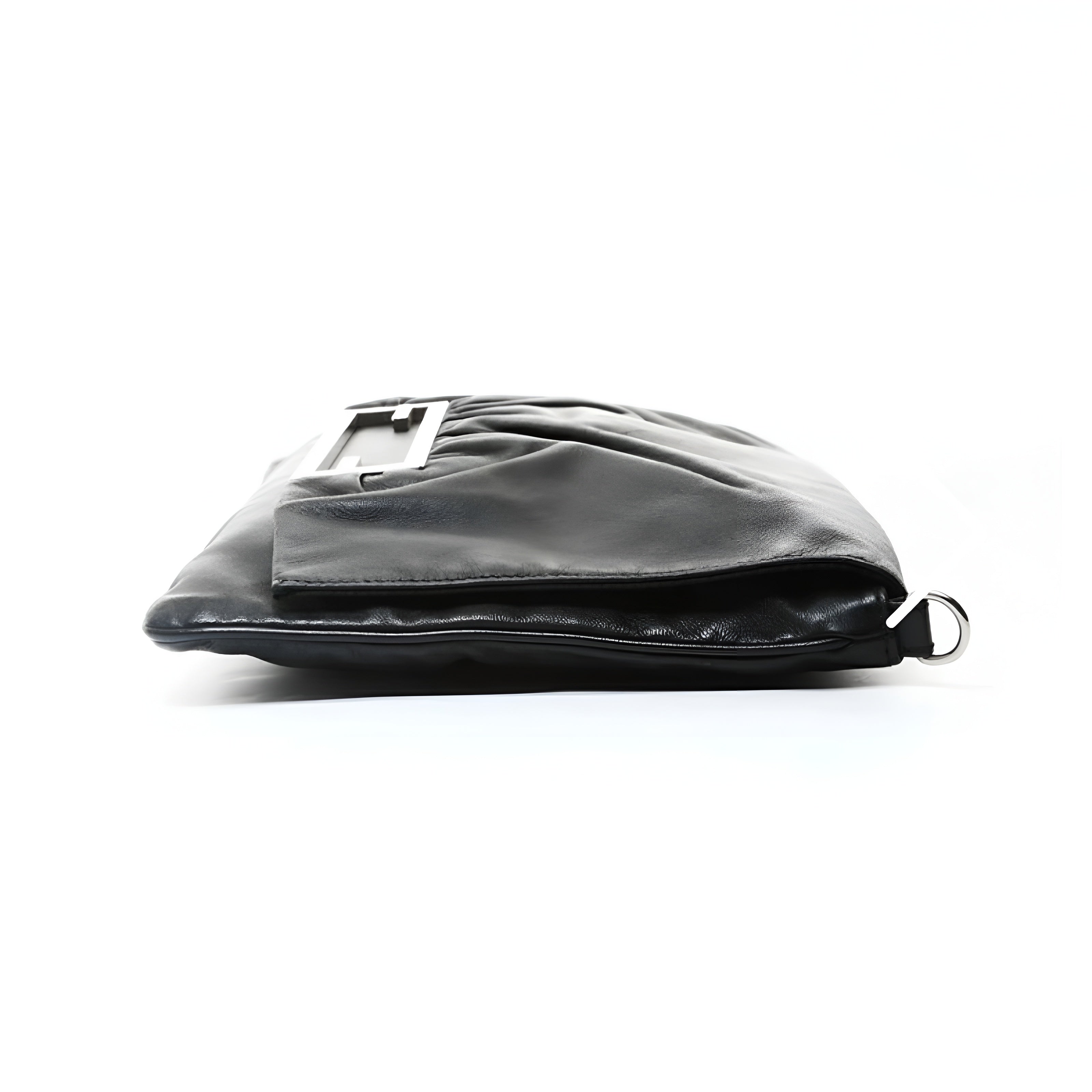 FENDI Bucket 2-Way Leather Clutch Shoulder Bag Authentic Previously Owned