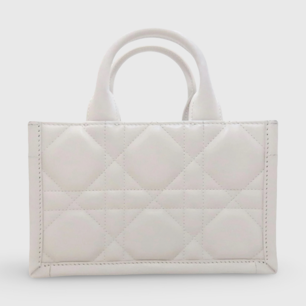 Dior Lady Dior Calf Leather White Gallery Previously Owned Authentic