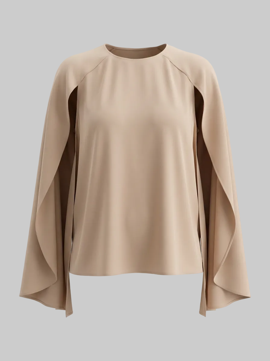 Chiffon Cape Sleeve – Elegant Batwing Overlay Blouse