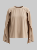 Women’s Chiffon Cape Sleeve – Elegant Batwing Overlay Blouse