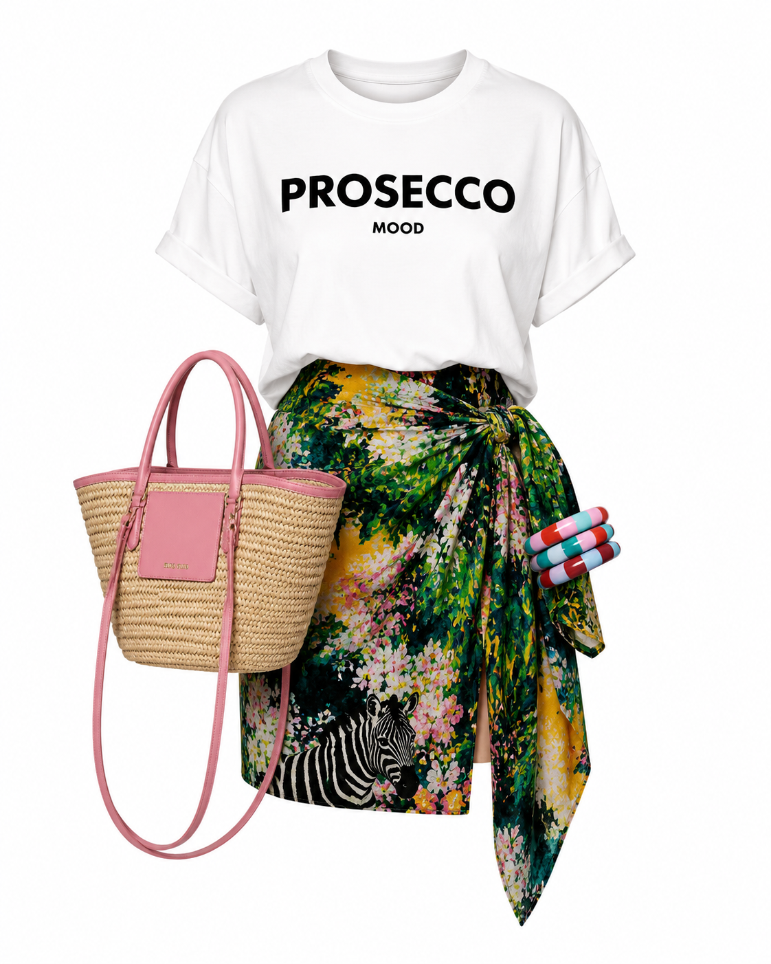 Zebra Botanical Scarf & Graphic T-Shirts