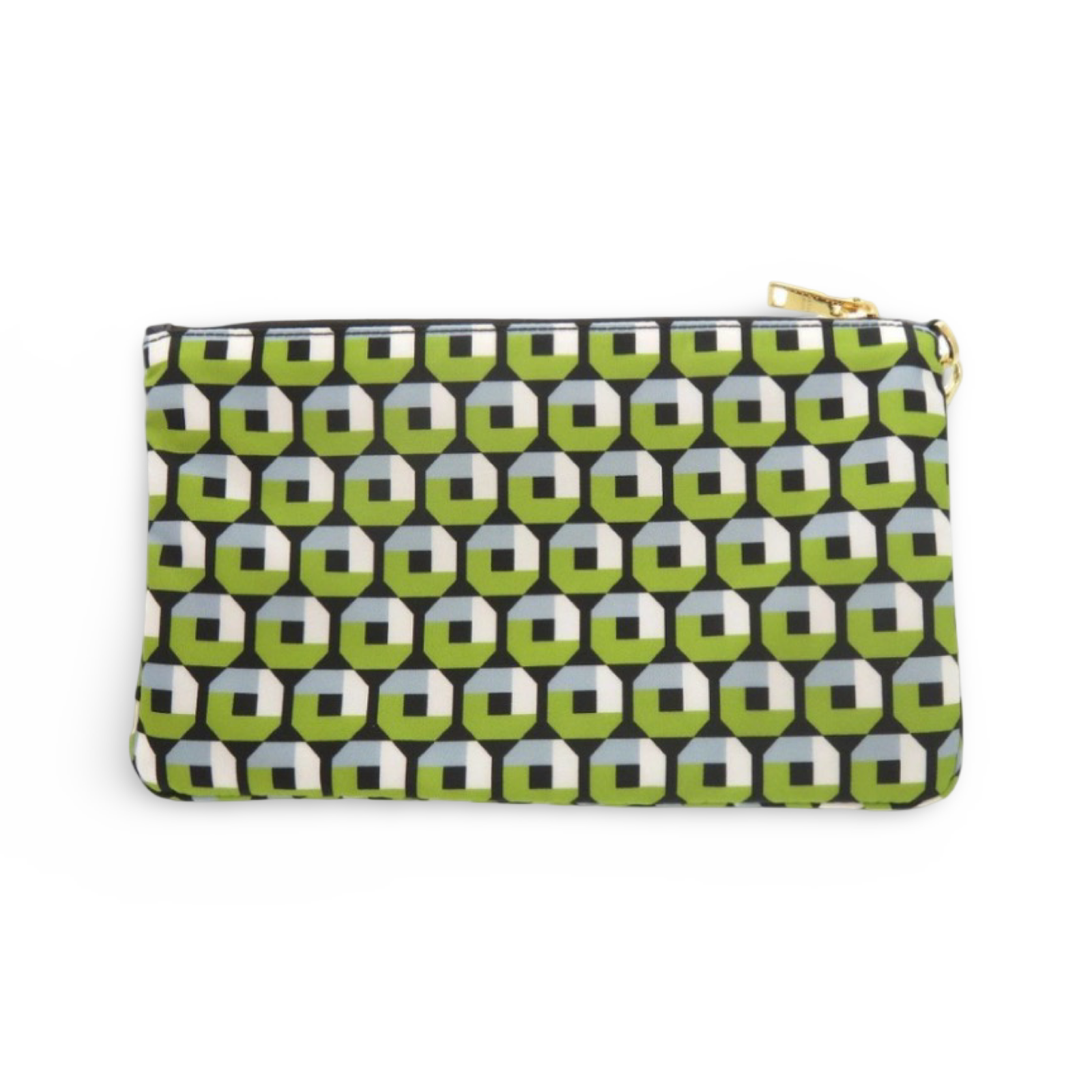 Prada Nylon Green Black Pouch Authentic Previously Owned LIKE NEW