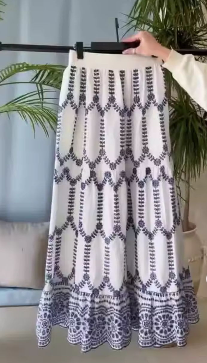 Boho Crop Top &  Maxi Skirt Set
