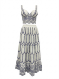 Women’s Boho Crop Top &  Maxi Skirt Set