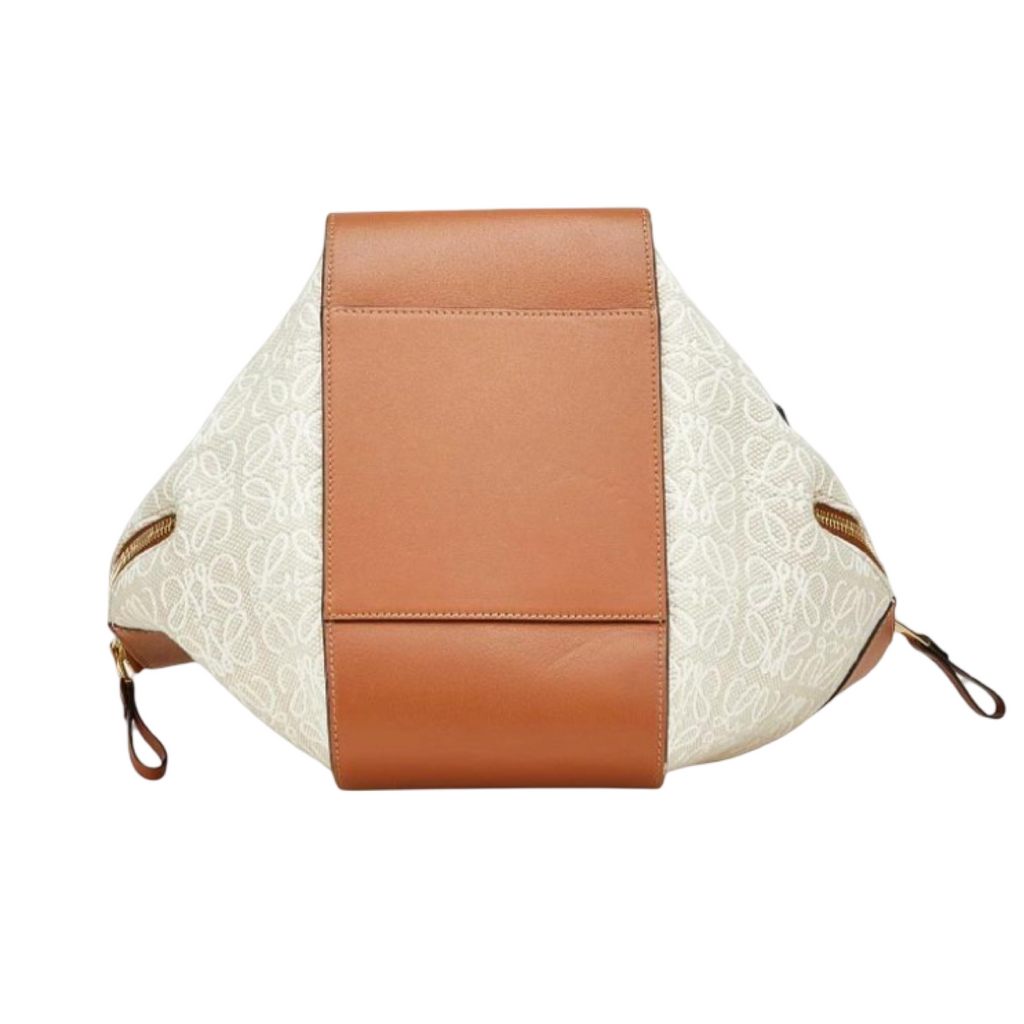 Loewe Hammock Small Repeat Anagram Canvas & Leather 2-Way Bag – Authentic Previously Owned
