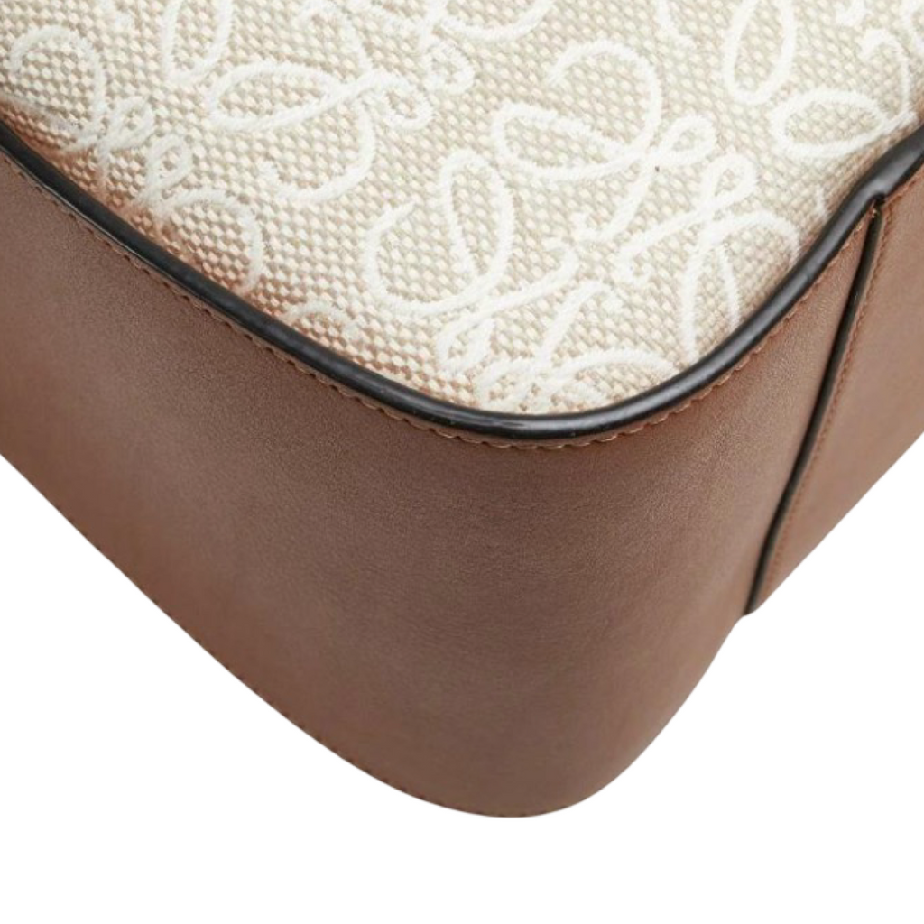 Loewe Hammock Small Repeat Anagram Canvas & Leather 2-Way Bag – Authentic Previously Owned