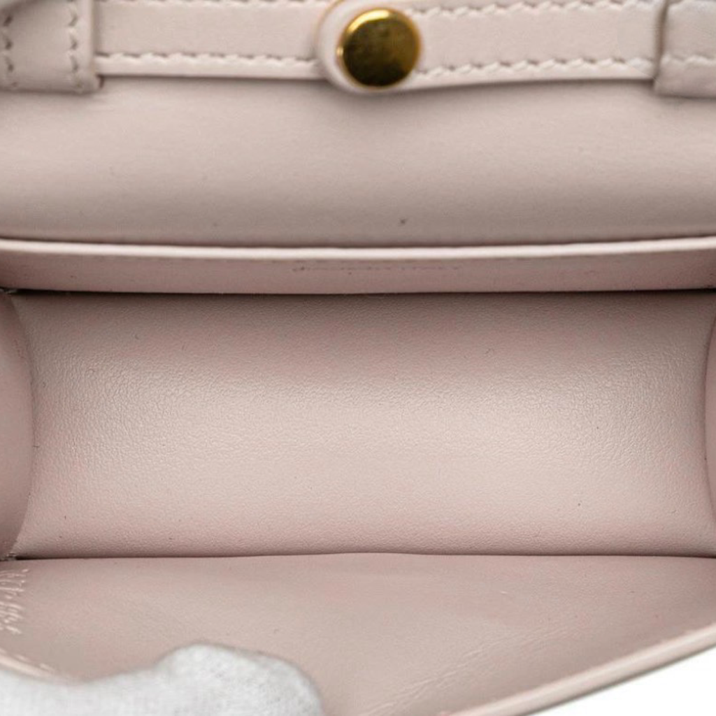 CELINE Triomphe Chain Shoulder Bag Pink Leather Authentic Previously Owned