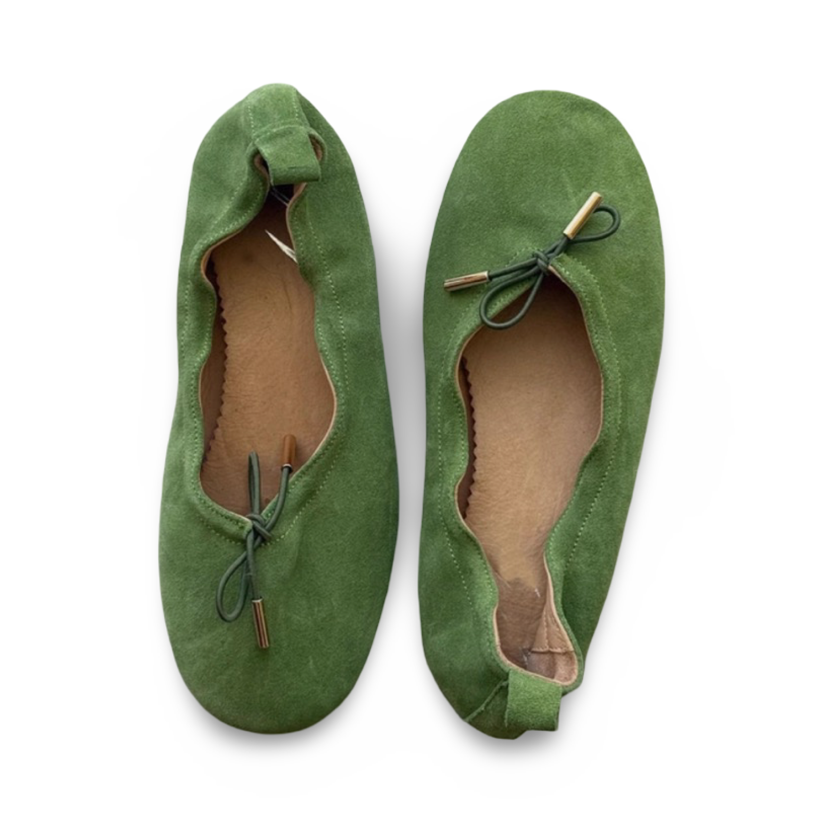 Genuine Suede Leather Bow Ballet Flats – Autumn ’26