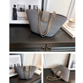 Woman’s Woven Cotton-Linen Chain Basket Style Large Capacity | L’LUXE Inspired Collection