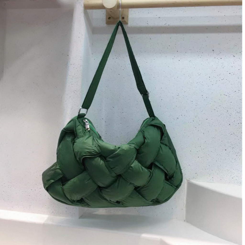 Padded Woven Shoulder & Crossbody Bag