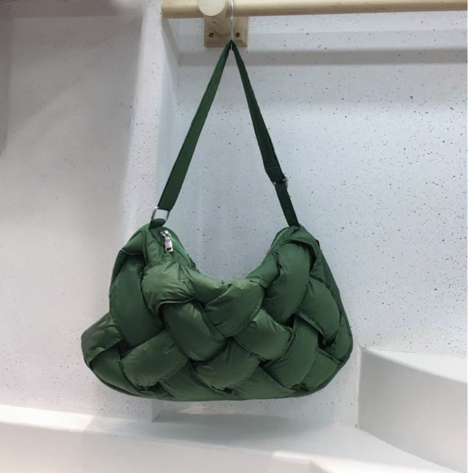 Padded Woven Shoulder & Crossbody Bag