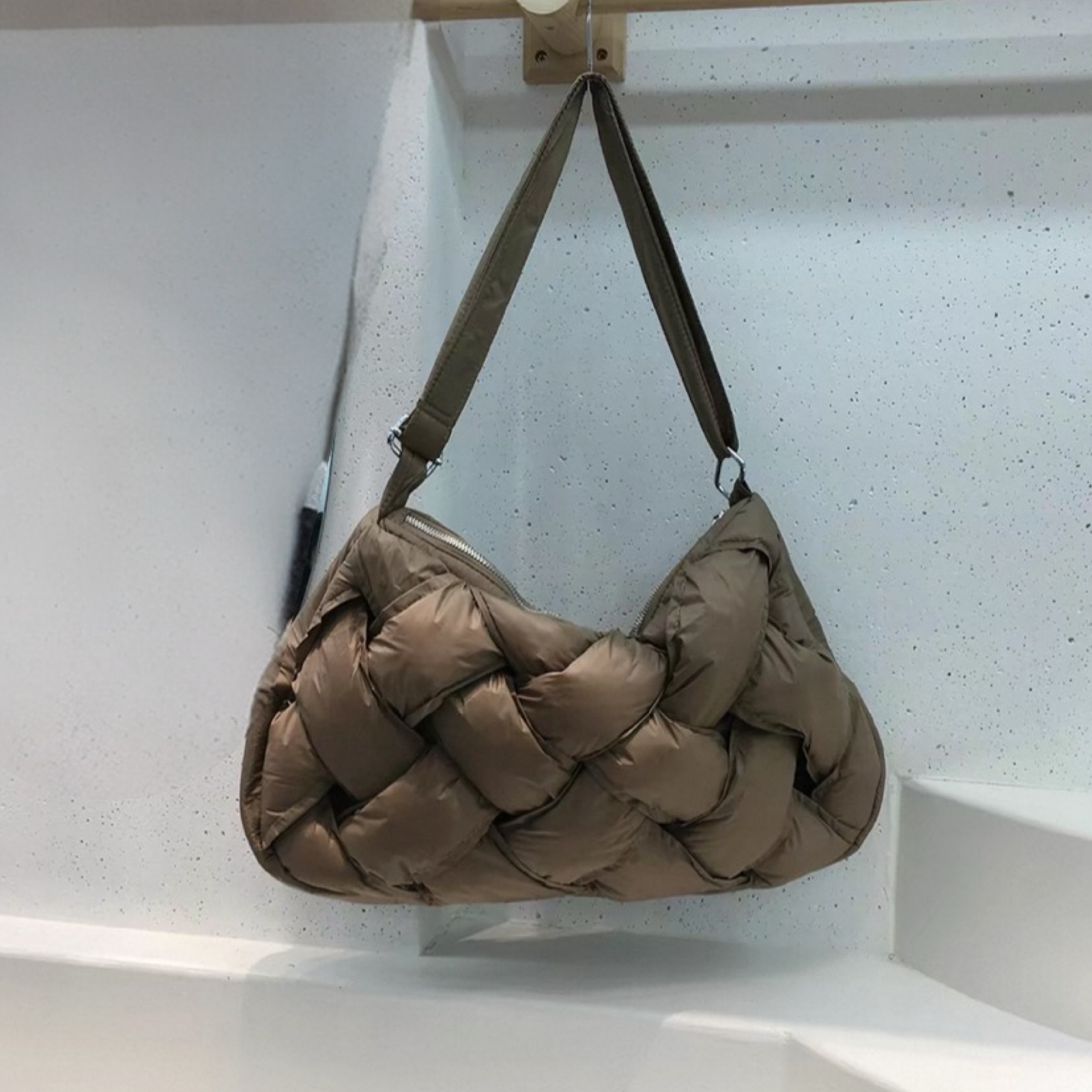 Padded Woven Shoulder & Crossbody Bag