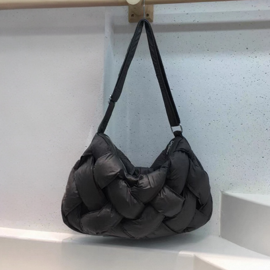 Padded Woven Shoulder & Crossbody Bag