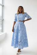 Lace Crop Top & Midi Skirt Set