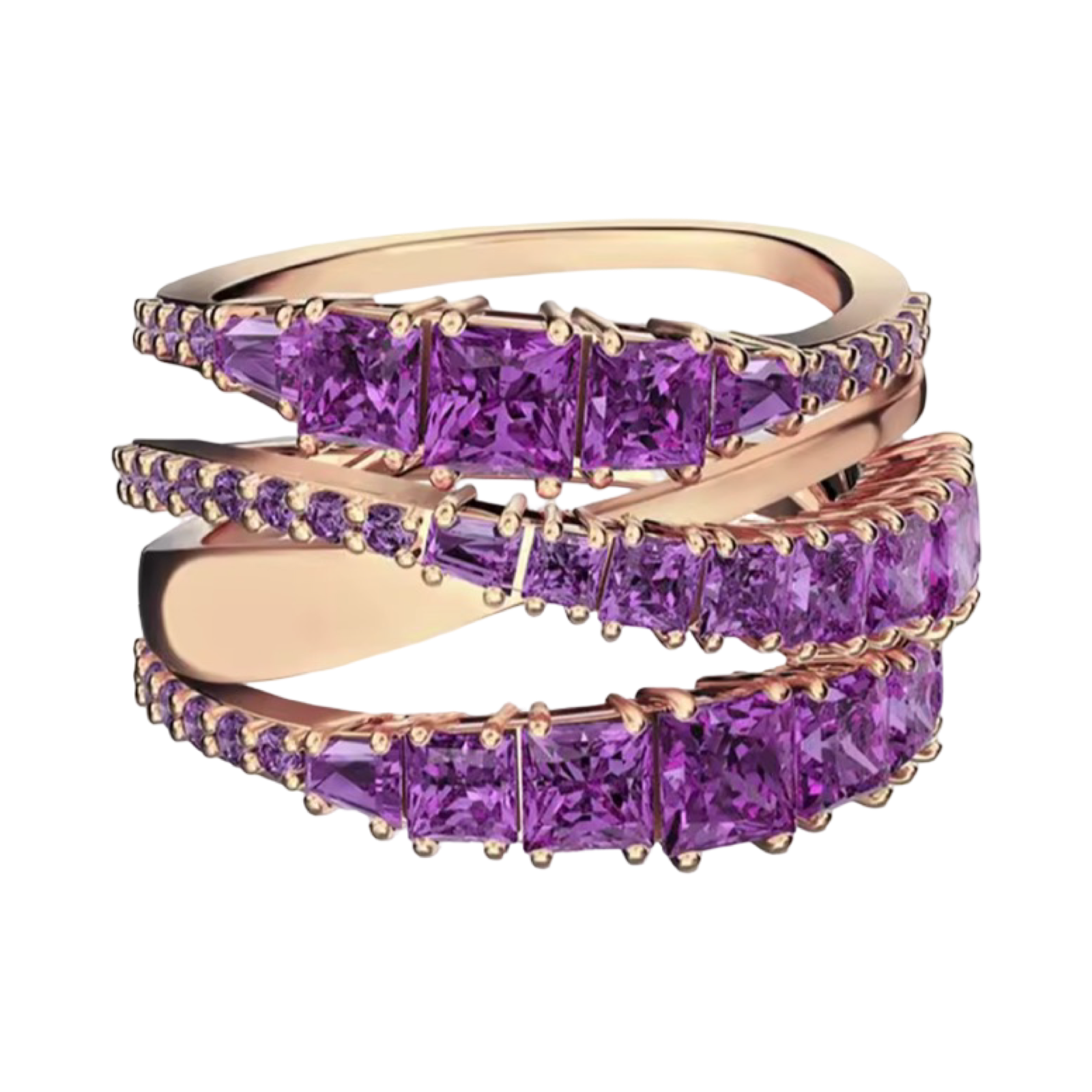 Colourful Zircon Statement Ring – 925 Sterling Silver – Colorful Zircon Statement Ring