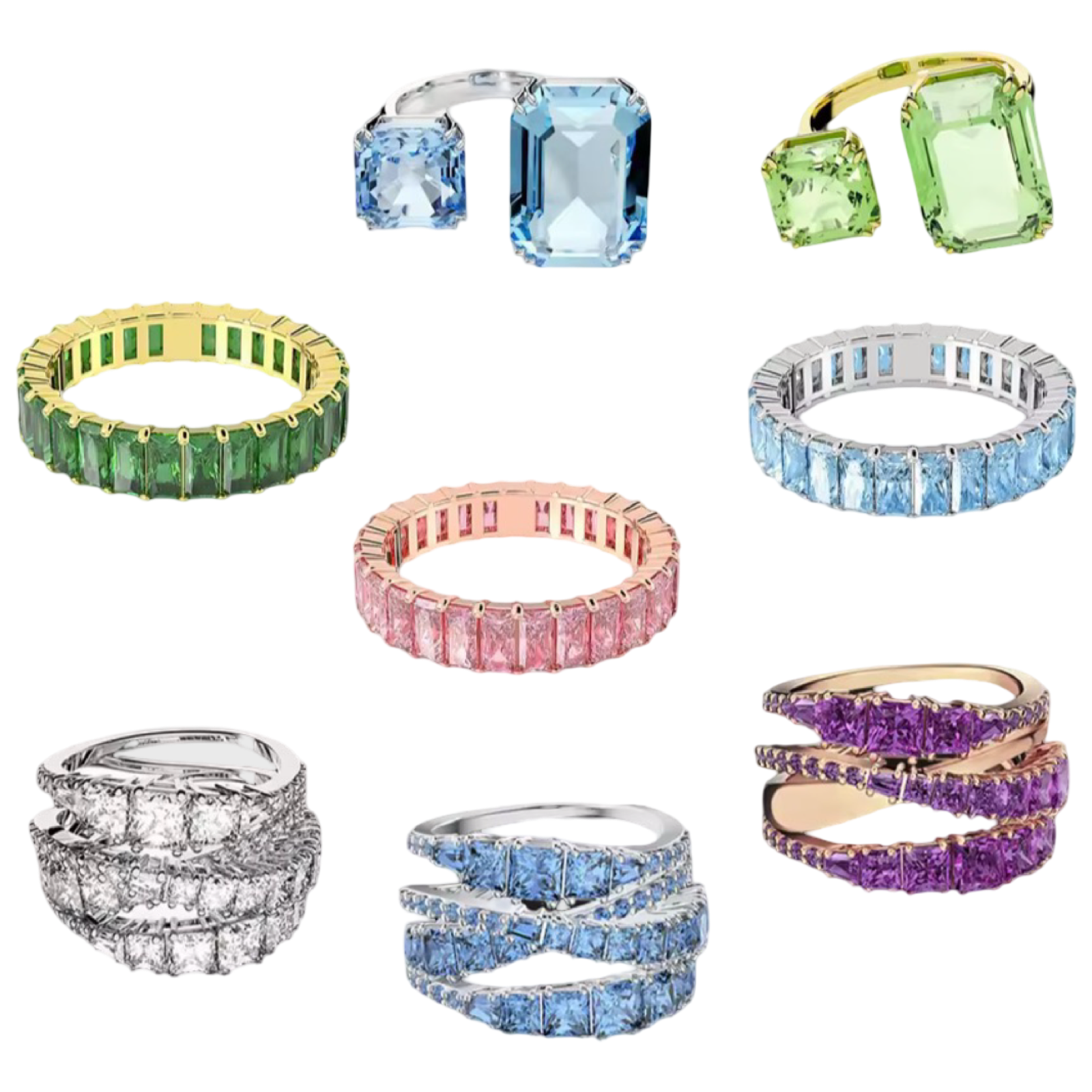 Colourful Zircon Statement Ring – 925 Sterling Silver – Colorful Zircon Statement Ring