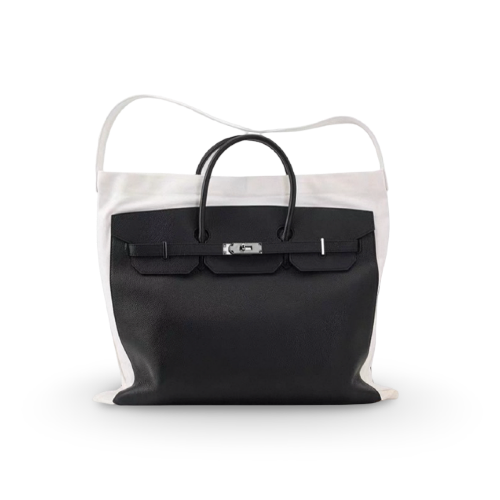 Leather & Canvas Carryall Tote Bag — Small & Large