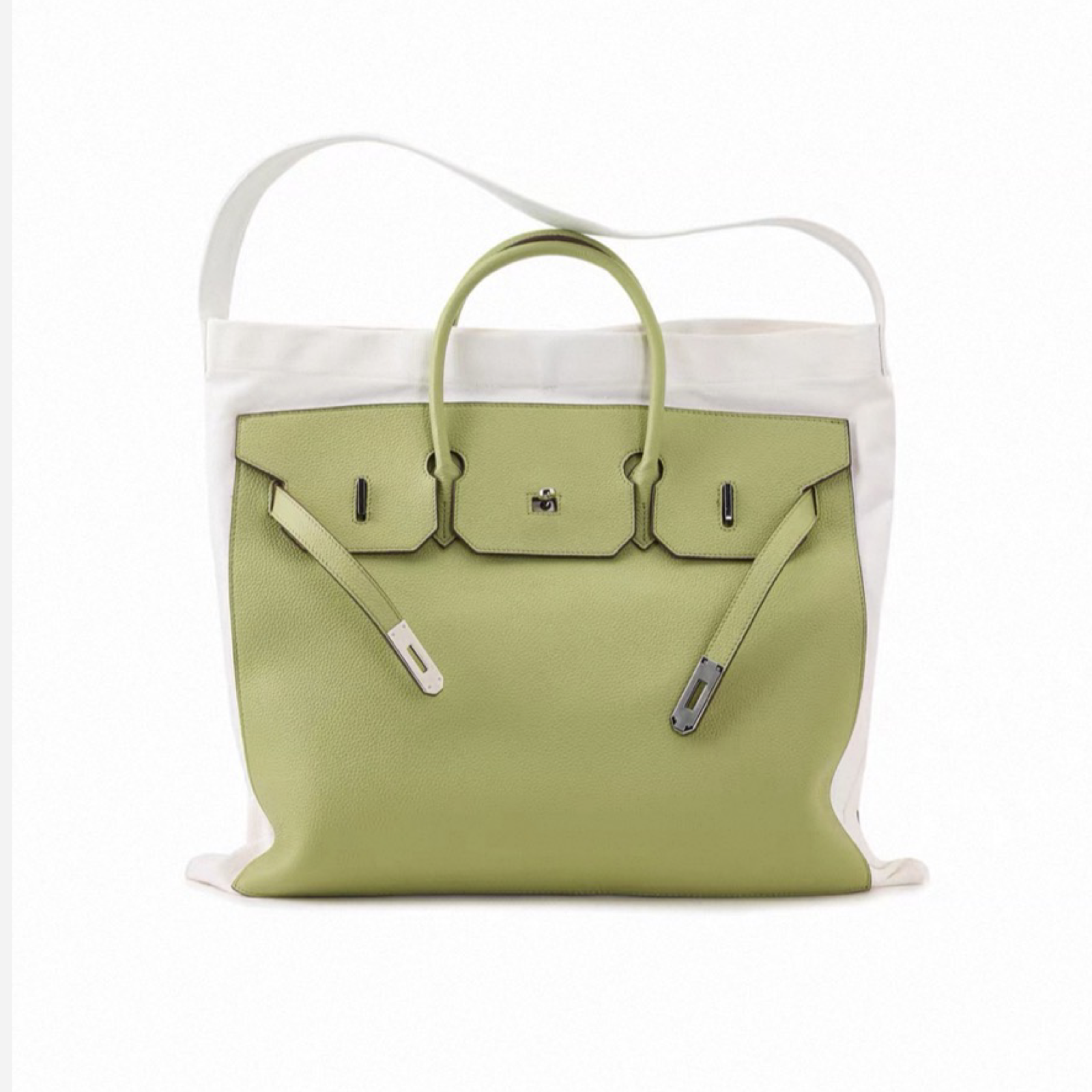Leather & Canvas Carryall Tote Bag — Small & Large