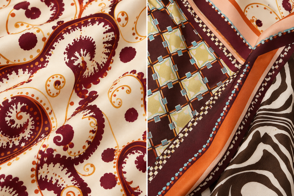 Designer-inspirierte Patchwork-Seidenkleid mit verstellbaren Trägern zum Binden