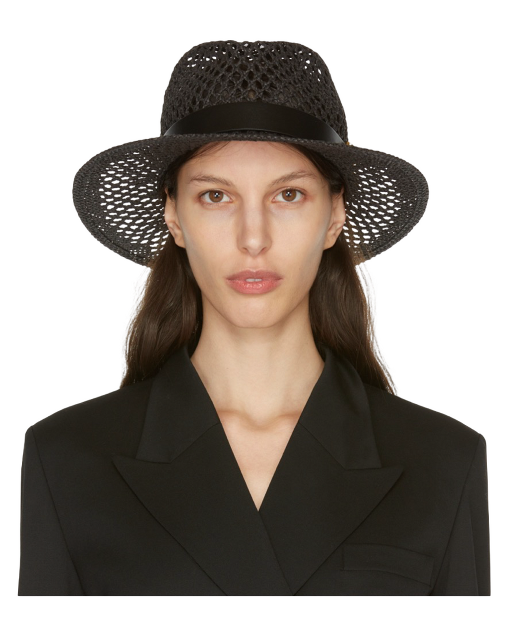 Valentino Garavani Crochet VLogo Fedora Previously owned Authentic
