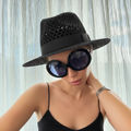Valentino Garavani Crochet VLogo Fedora Previously owned Authentic
