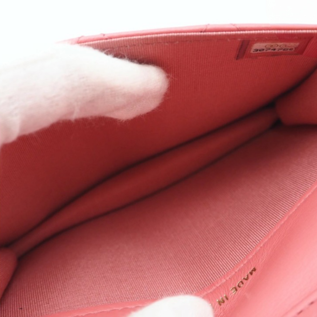 CHANEL Matelassé Bijou Lambskin Chain Shoulder Bag Pink – Crystal CC Mini Crossbody | Authentic-Previously Owned