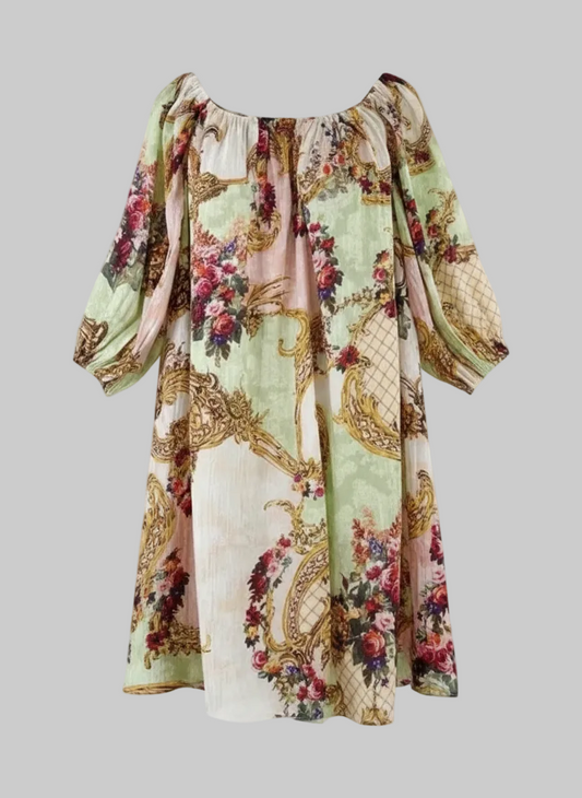 Floral Crystal off-the- shoulder Beaded Mini Dress | L’LUXE Dresses