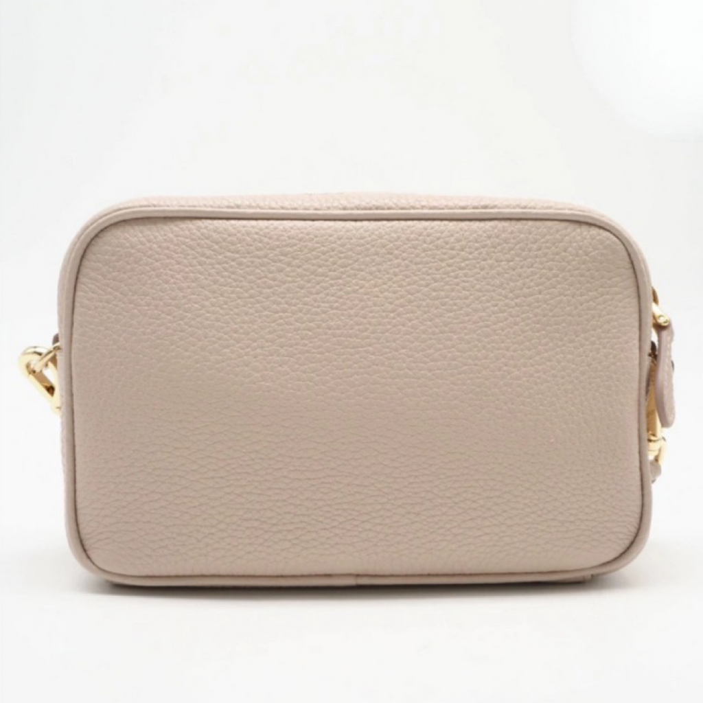 PRADA – Leather Mini Bag Crossbody – Pink Beige – RFID Chip – 100% Authentic Previously Owned