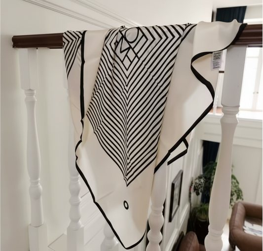 Retro Fresh Style Silk Scarf 90x90 cm | L’LUXE Accessories