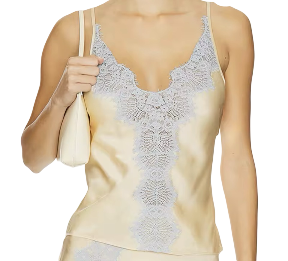 Blue Lace Embroidered Camisole & Maxi Skirt Set