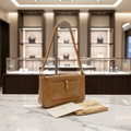 LOUIS VUITTON Vernis Mallory Square Beige Patent Leather | Shoulder Bag Authentic Previously Owned