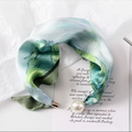 Pearl Buckle Printed Skinny Scarf for Women | L’LUXE