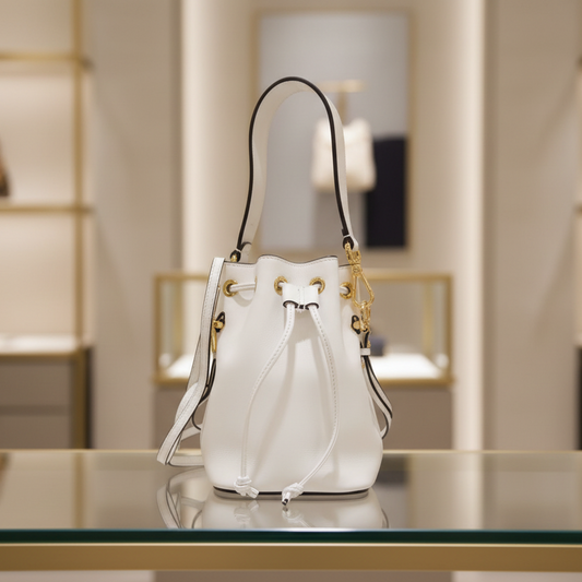 Fendi Mini Mon Tresor Calf Shoulder Bag F11CB/Bianco/Gold – Great Condition | Authentic Pre-Owned | L’LUXE Authentic’s