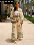 L’LUXE Floral Print Kimono Cardigan & Wide-Leg Pant Set
Resort Set