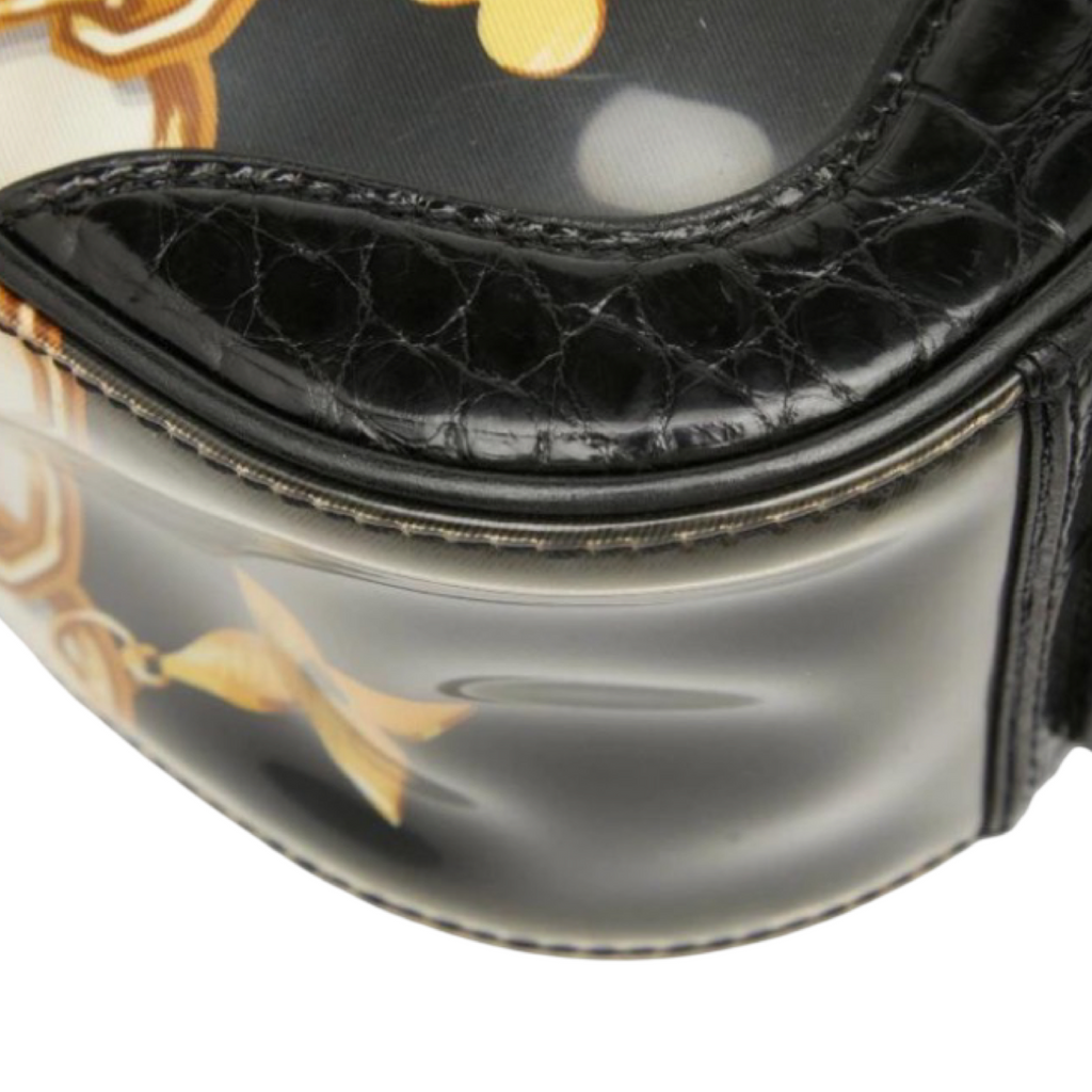LOUIS VUITTON Sac Flare Monogram Charm Black Beige Gold Chain Shoulder Bag – Authentic Previously Owned