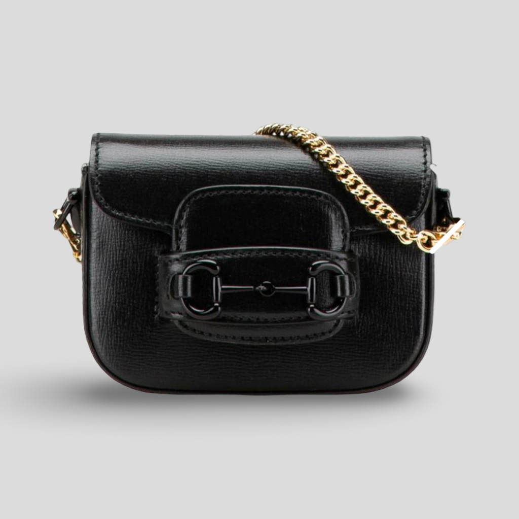 Gucci Black Horsebit Pochette | Mini Shoulder Bag Authentic Previously Owned