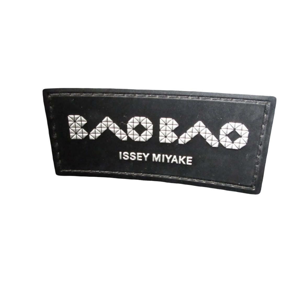 Issey Miyake Bao Bao Silver PVC Geometric Clutch Pouch Excellent Condition Previously Owned Authentic
