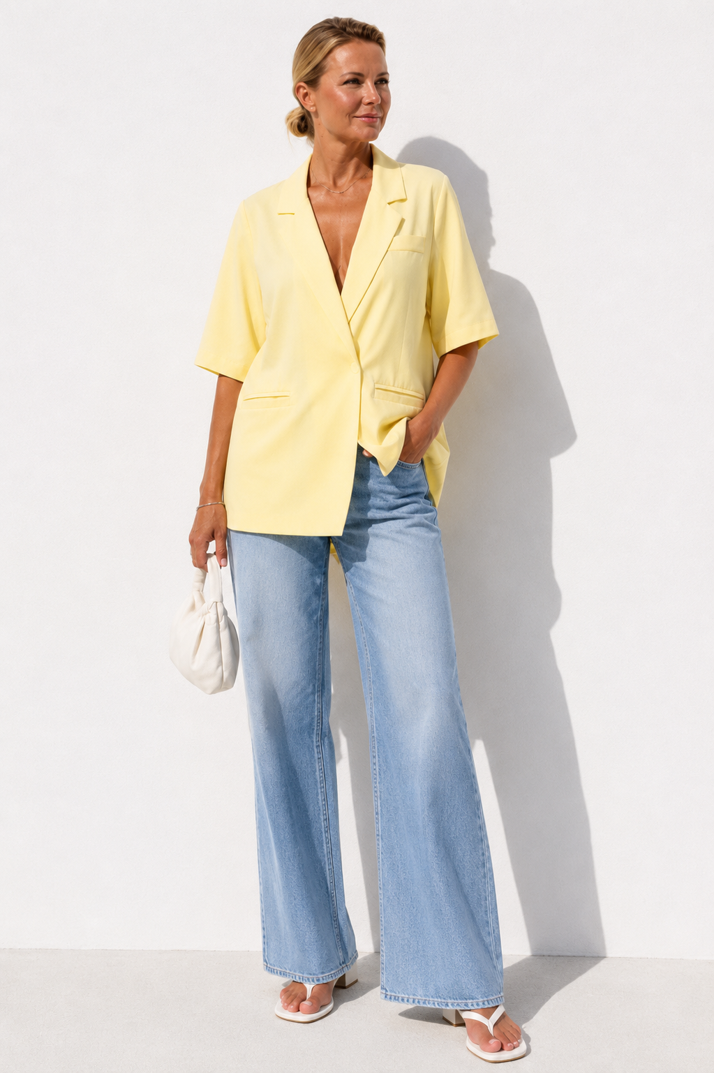 Butter Yellow Blazer & Butter Yellow Blazer and Shorts Outfit Set