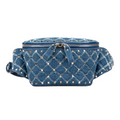 VALENTINO Blue Denim Studded Shoulder Bag | Previously Owned Authentic