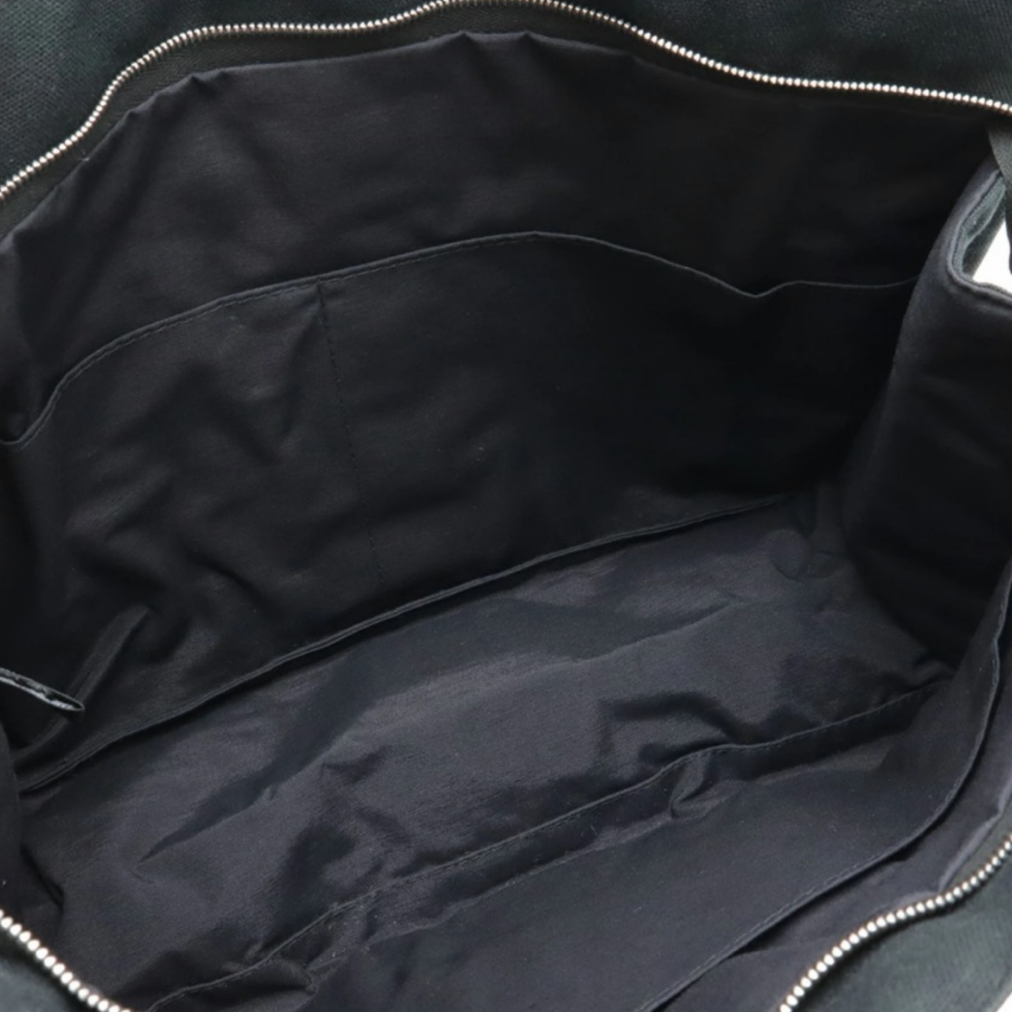 Hermès Fourre Tout Clutch Canvas Leather Black Gray Previously Owned Authentic
