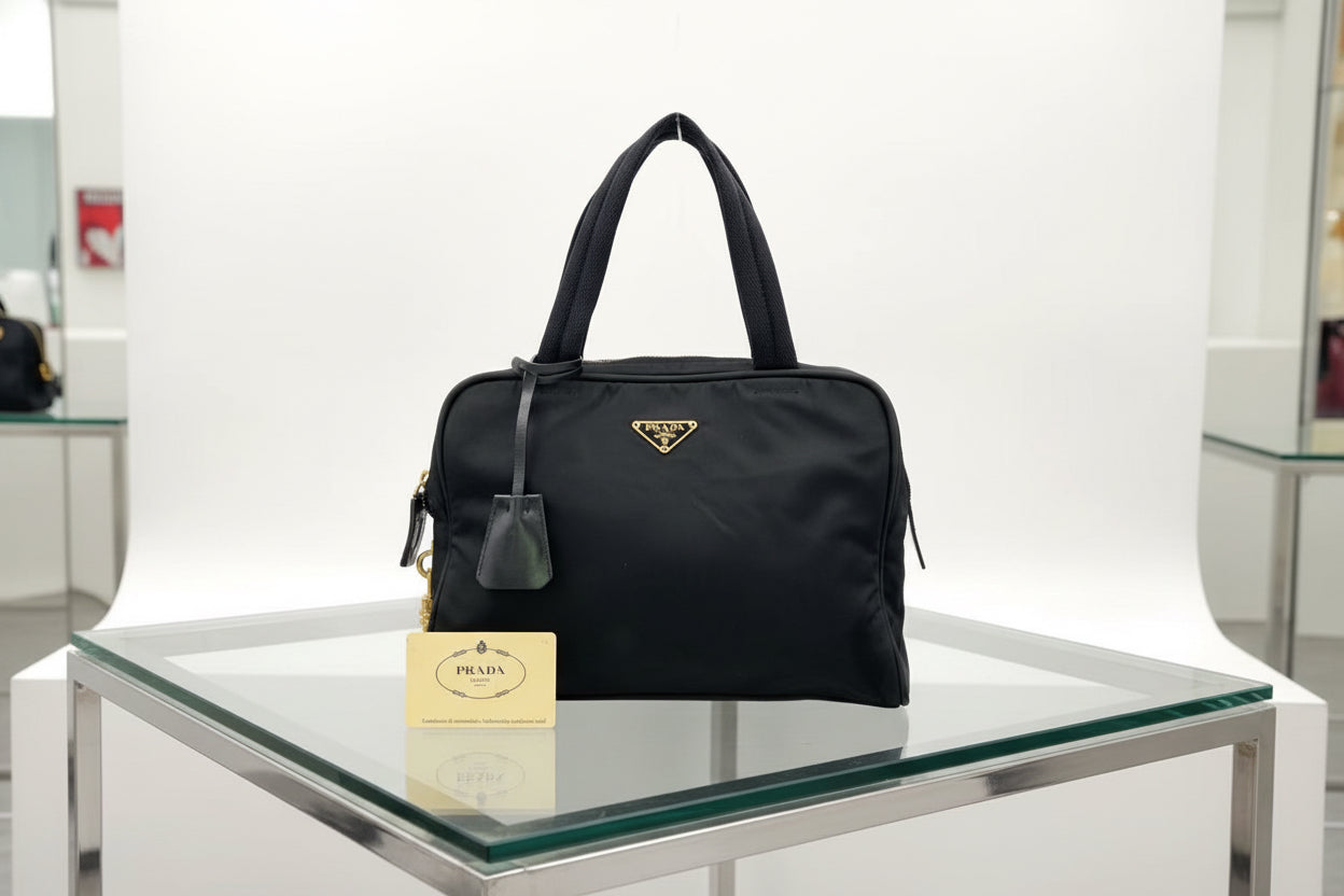 Prada Logo-Patterned Tote Bag Previously Owned Authentic