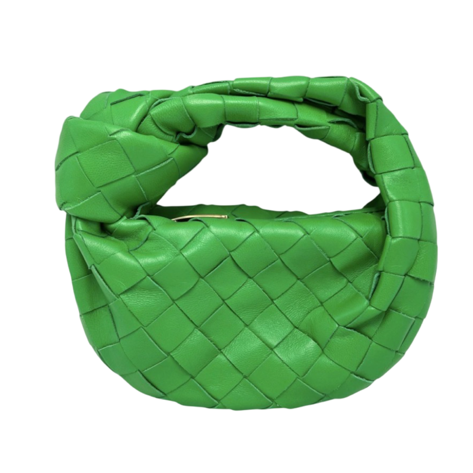 BOTTEGA VENETA Mini Jodie Green Leather Handbag | Previously Owned Authentic