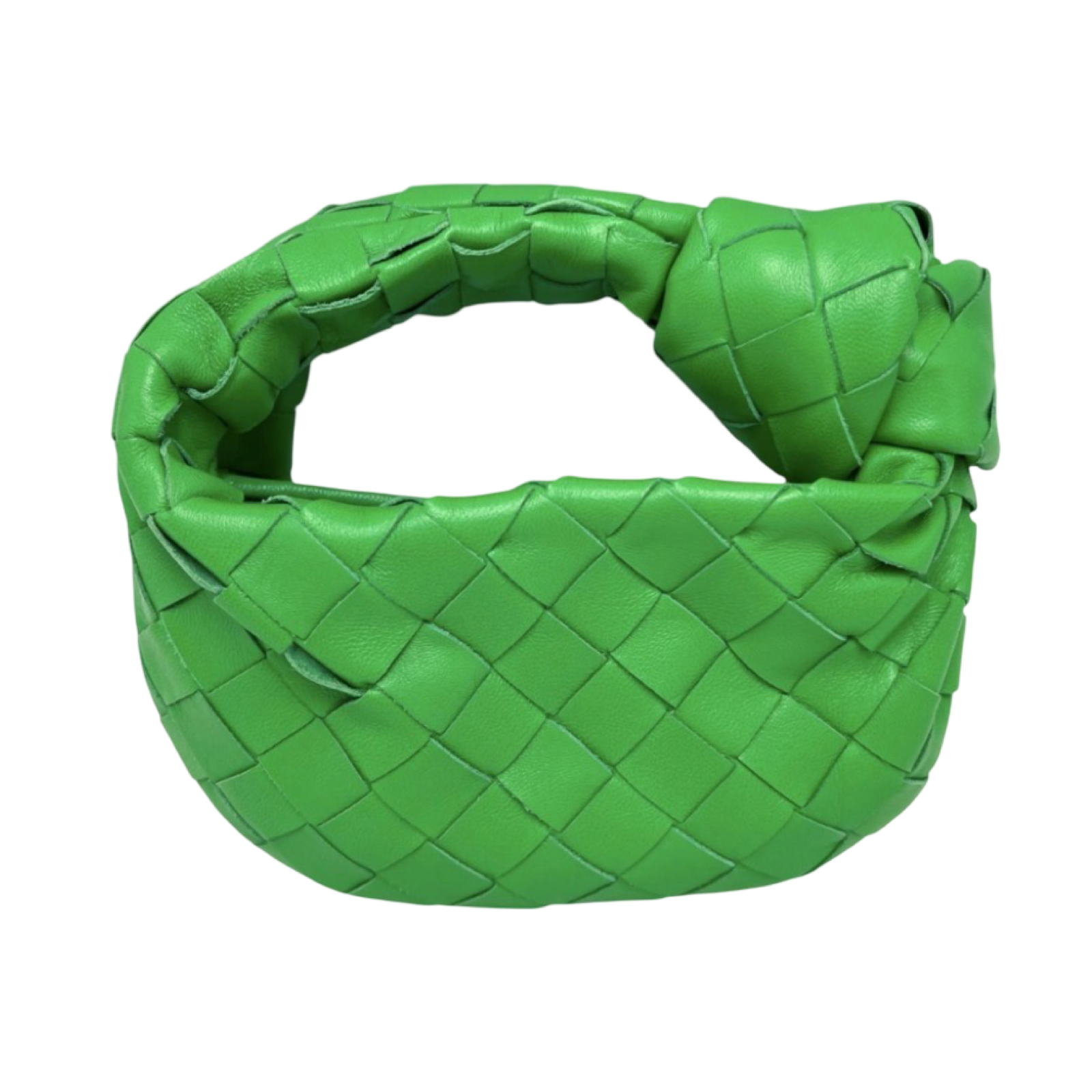 BOTTEGA VENETA Mini Jodie Green Leather Handbag | Previously Owned Authentic